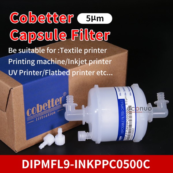 Inkjet filters cobetter filter cylindrical DIPMFL9-INKPPC0500C 5 micron for  Flora/Docan/Epson/JHF/Allwin inkjet printer