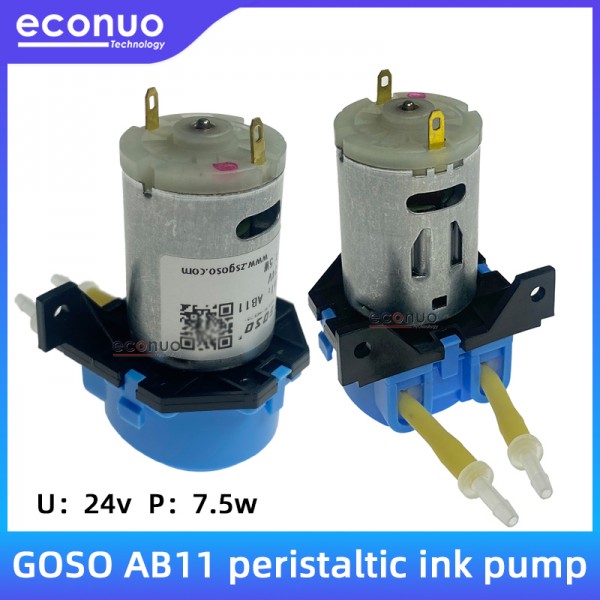 Speed regulating GOSO AB11 peristaltic liquid pump 24V 7.5W DC