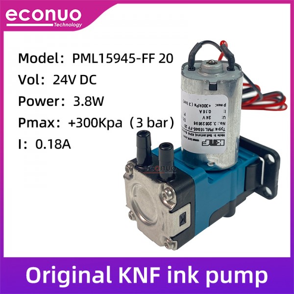 KNF Pump KNF PML15945-FF 20 24V DC 300Kpa 3 bar 3.8W Small Ink Pump Motor For Sovlent Printerknf  