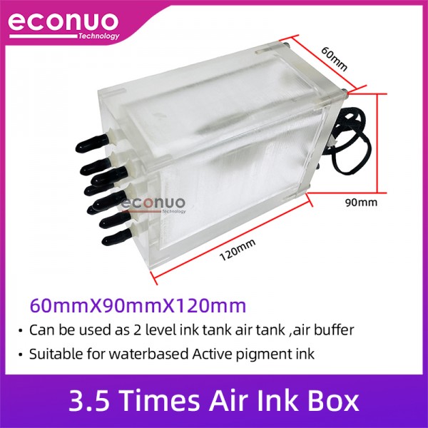3.5 Times Acrylic Ink Box sub ink tank 60x90x120mm for Inkjet Printing Machine 